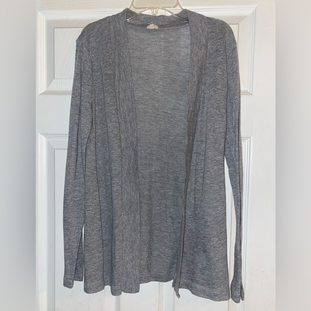 Small grey J Crew cardigan